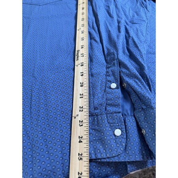 Rafter-C ProFlex45 Western Long Sleeve Pearl Snap - 2XL Blue Cross/X Design - Picture 12 of 12